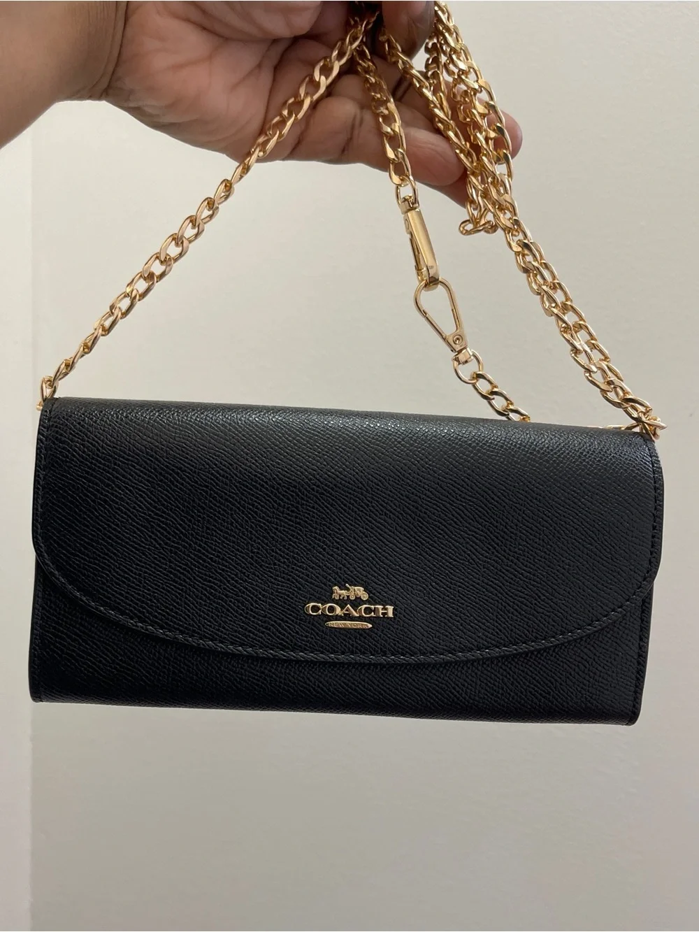 Coach Crossgrain Women’s Leather Slim Envelope Wallet Black NWOT