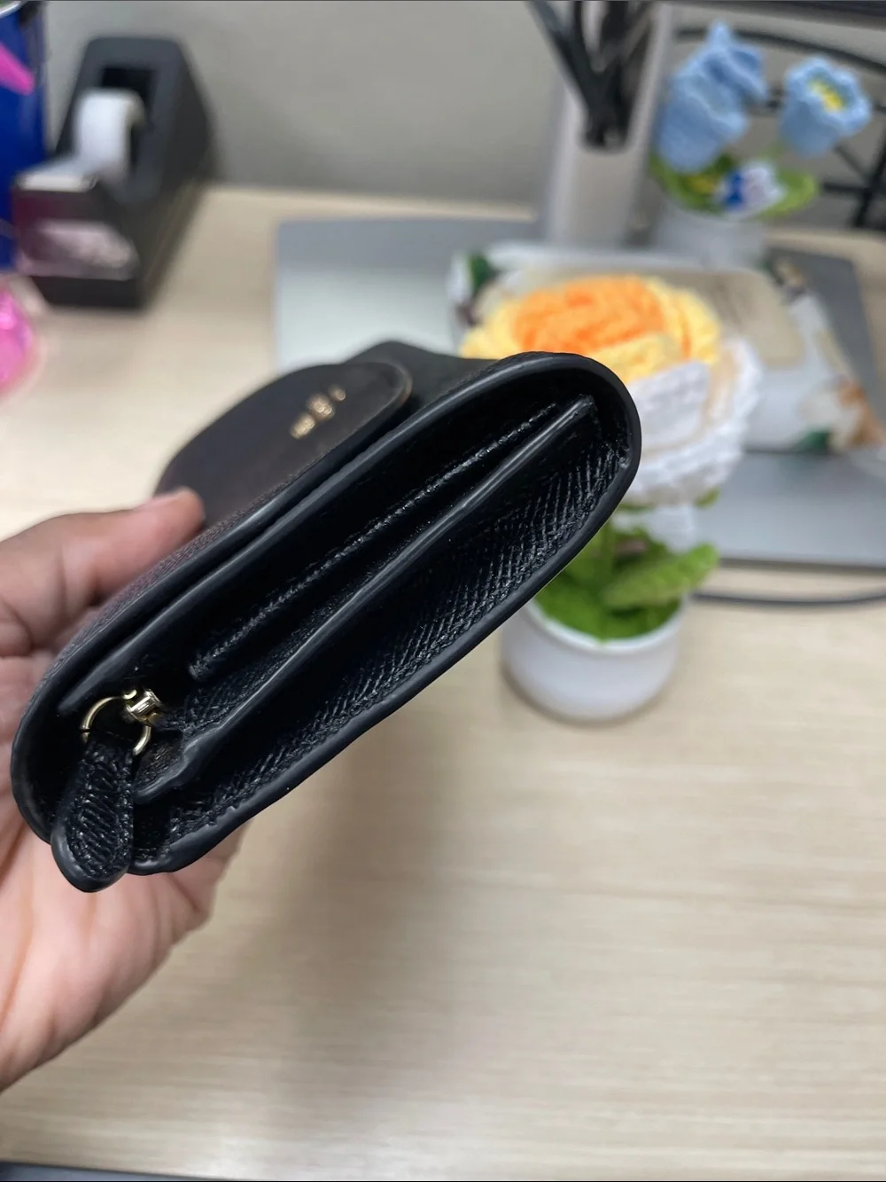 Coach sleek black