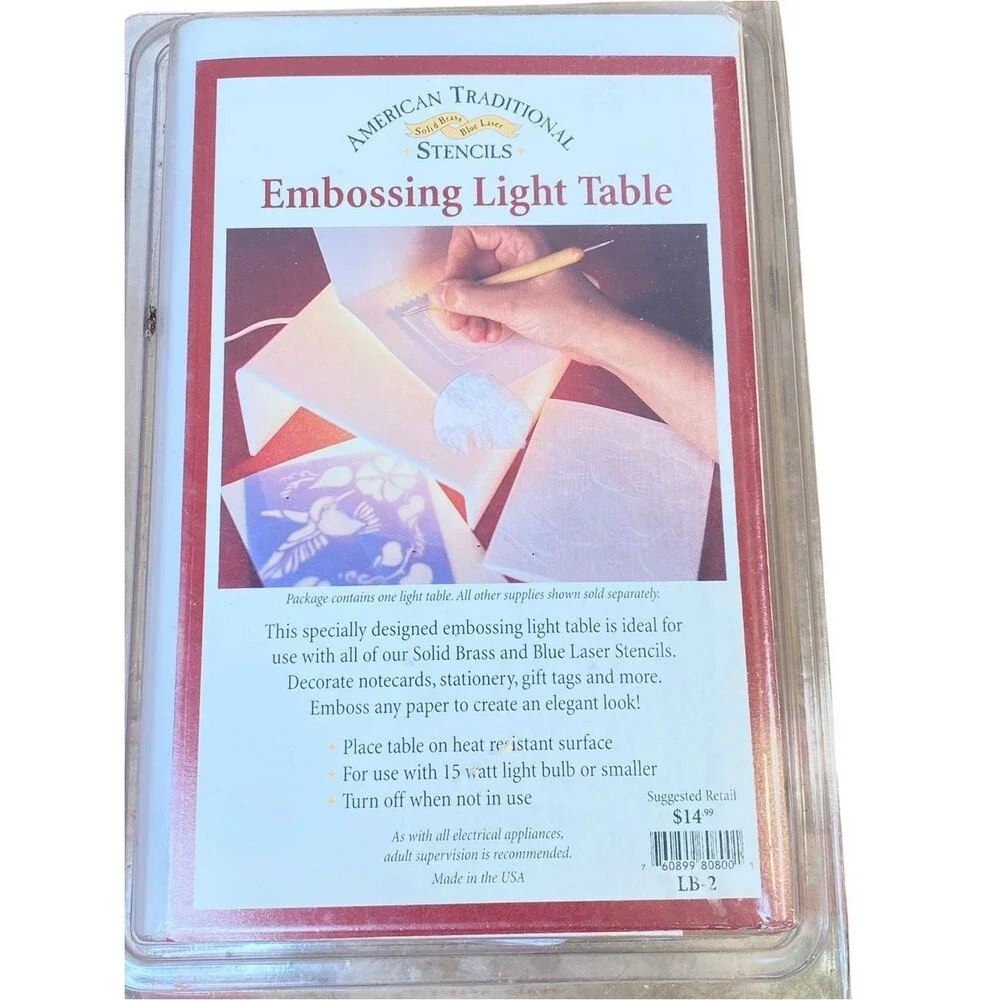 Mini Stencil Embossing Light Table New Never Opened Paper Crafts Tracing