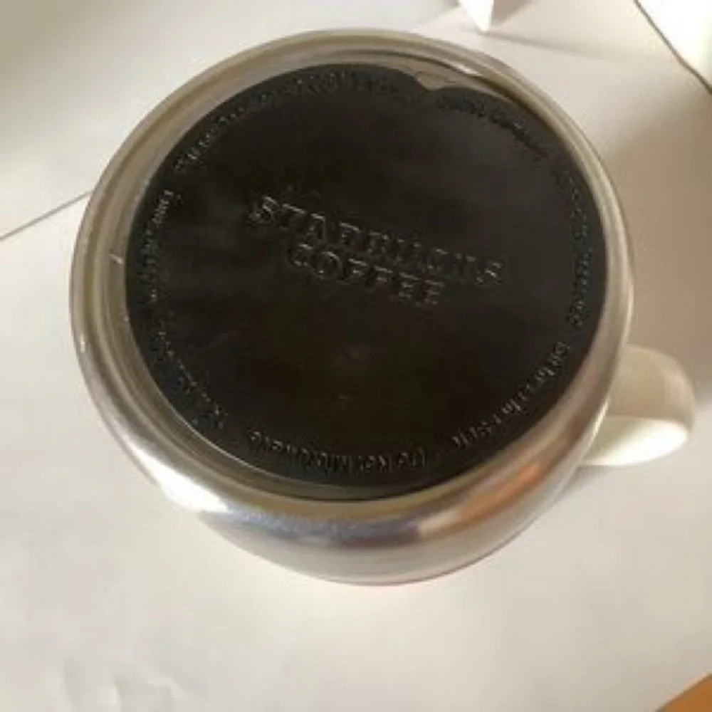 Starbucks printed stainless white