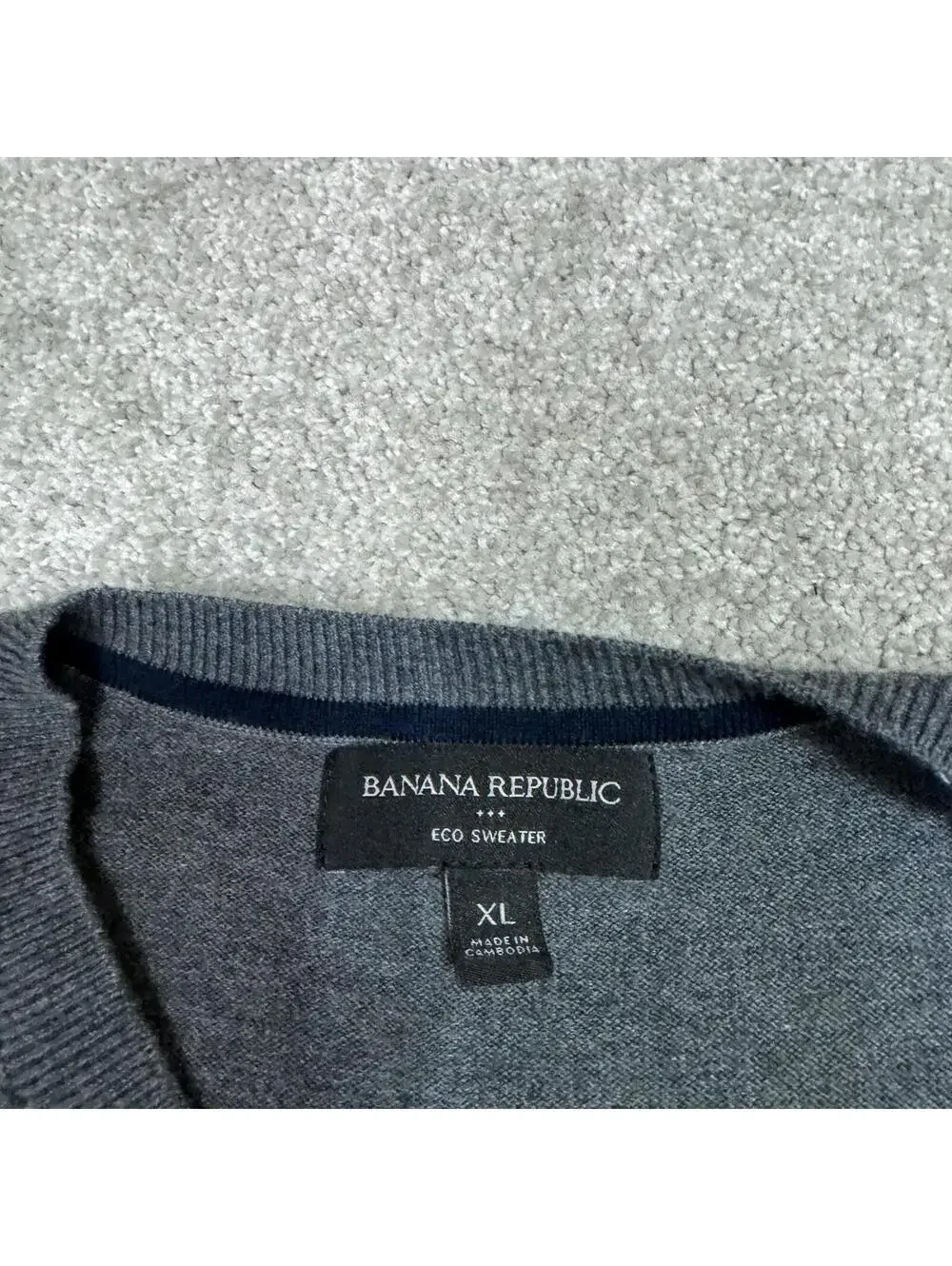 Banana Republic Sweater Men’s Gray Long Sleeve Pullover Size XL