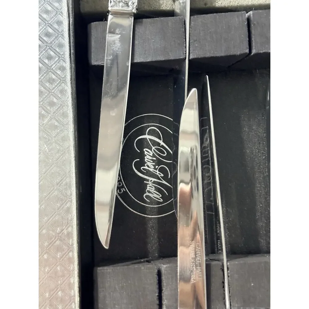Vintage Carvel Hall USA Stainless Steel Steak Knives Set of 5 w/ Original Box