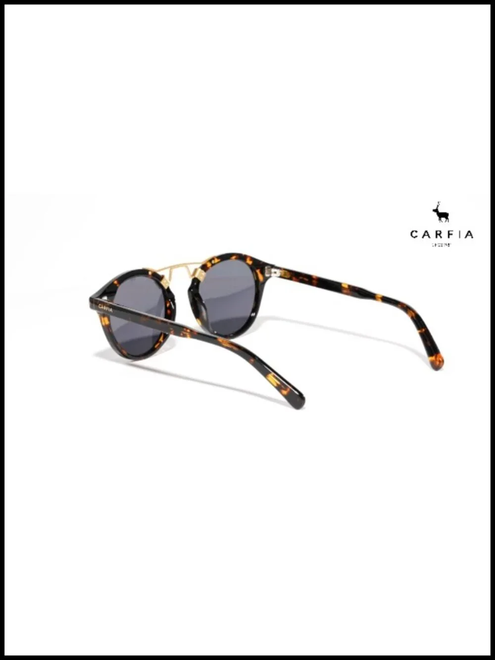 Retro Round Acetate Polarized Sunglasses UV Protection