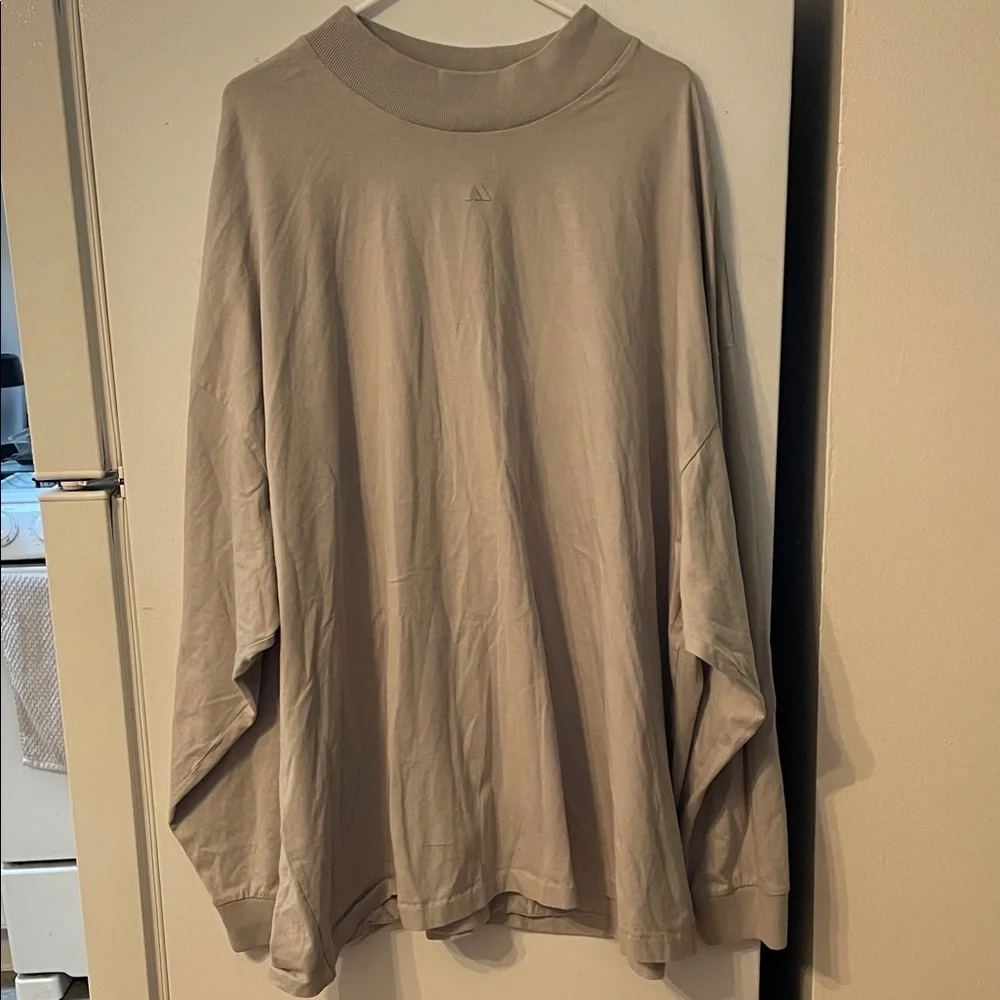 Adidas‎ Men's 3XL Long Sleeve Beige Tee 100% Cotton