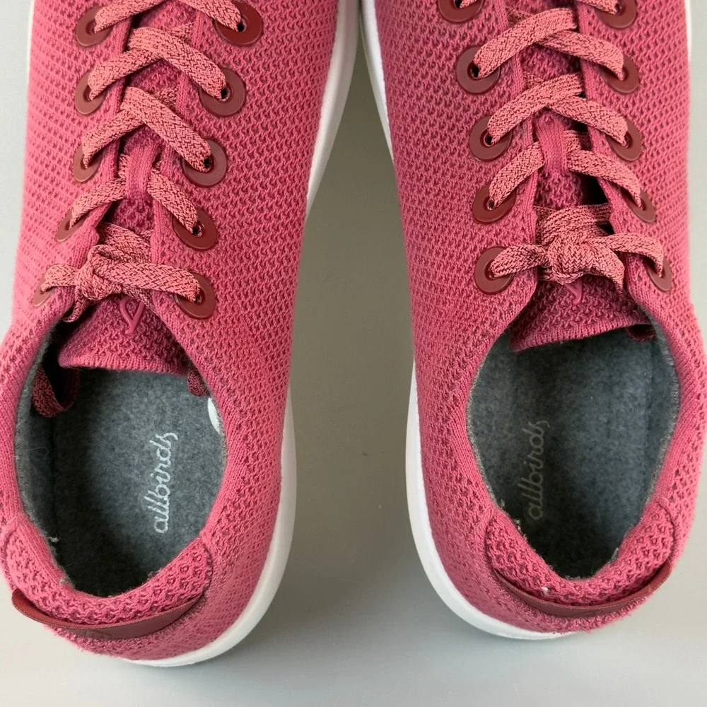 Allbirds Tree Piper Mens 13 Lux Pink White Running Shoes‎ Lace Low Train Sneaker