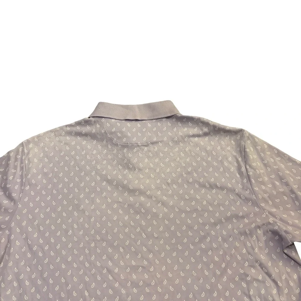 Polo Ralph Lauren Mens Classic Fit Lavender‎ Paisley Cotton Polo Shirt Large
