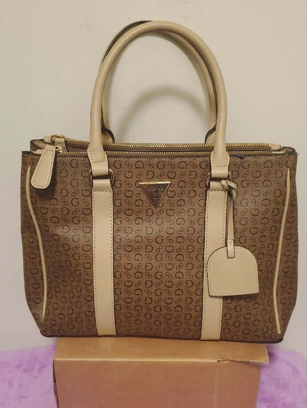 Guess structured satchel