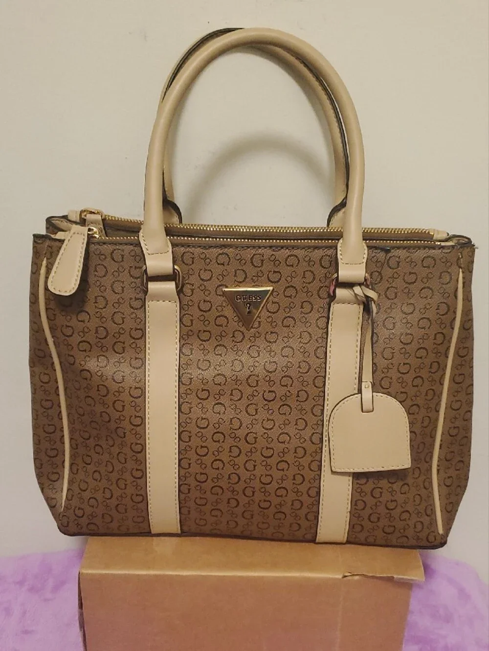 Guess structured satchel