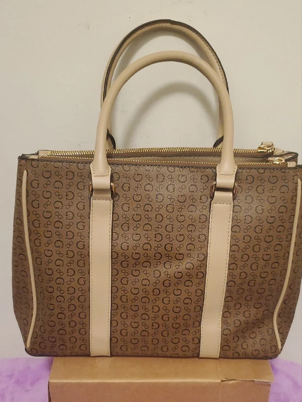 Guess structured satchel