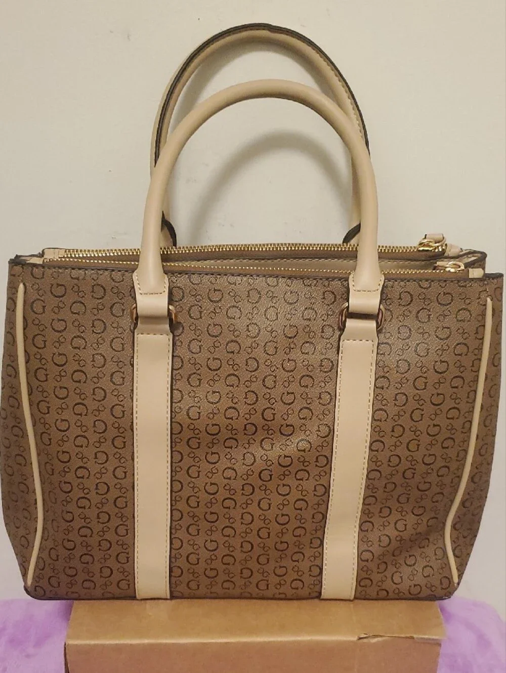 Guess structured satchel