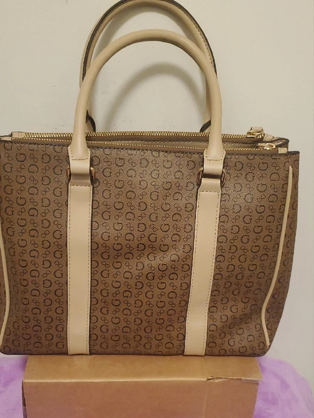 Guess structured satchel