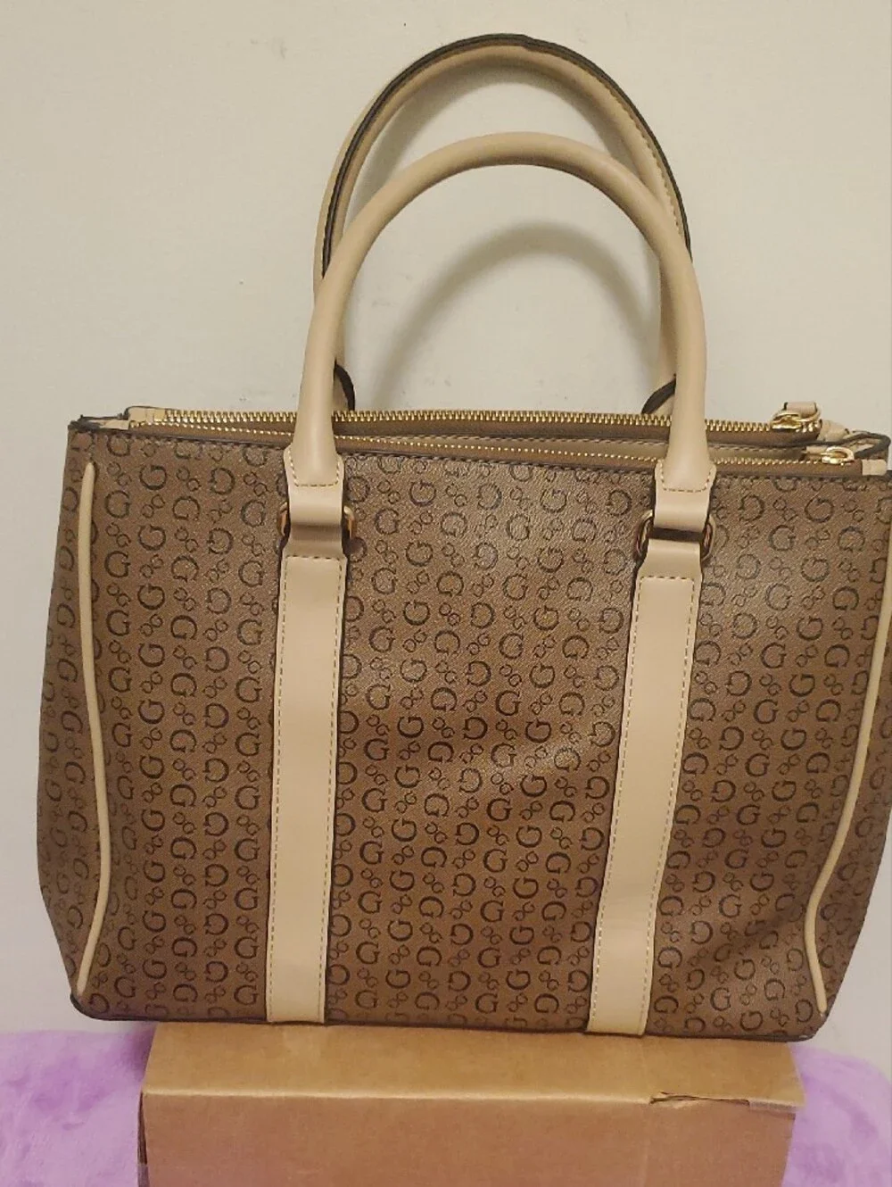 Guess structured satchel