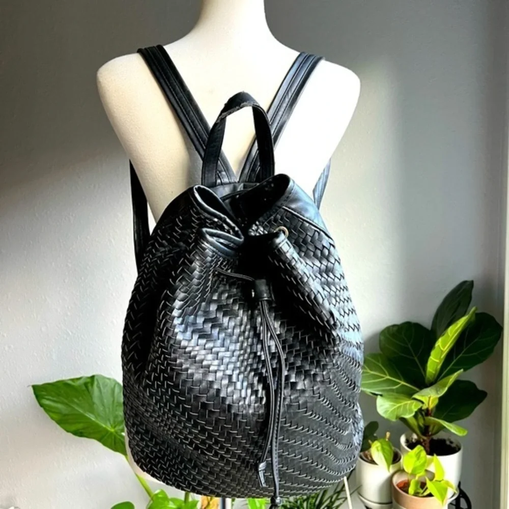 Faux Leather Backpack