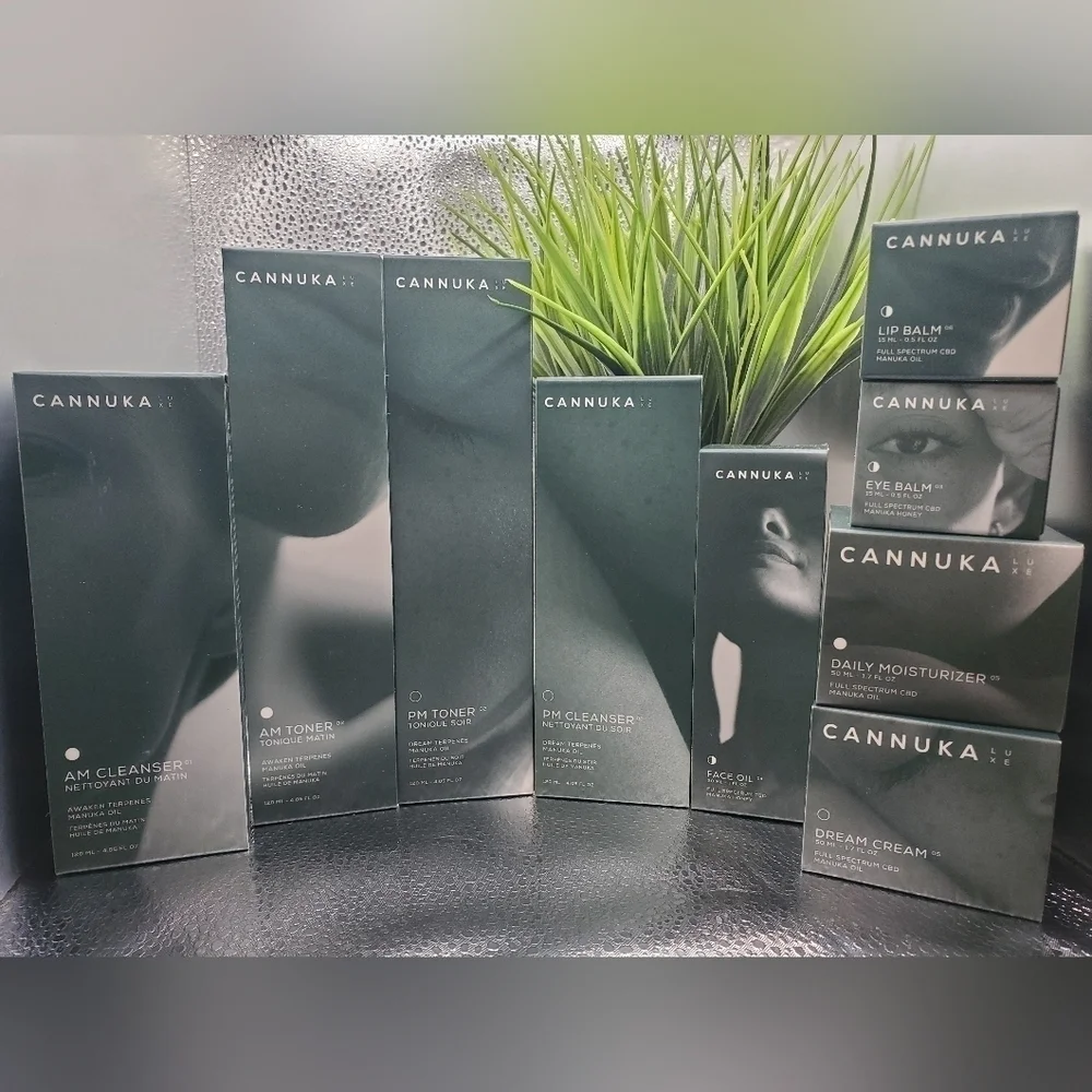 Cannuka Luxe Manuka Oil 9pc ALL DAY Set Cleanser/Toner/Moisturizer/Eye/Lip $540