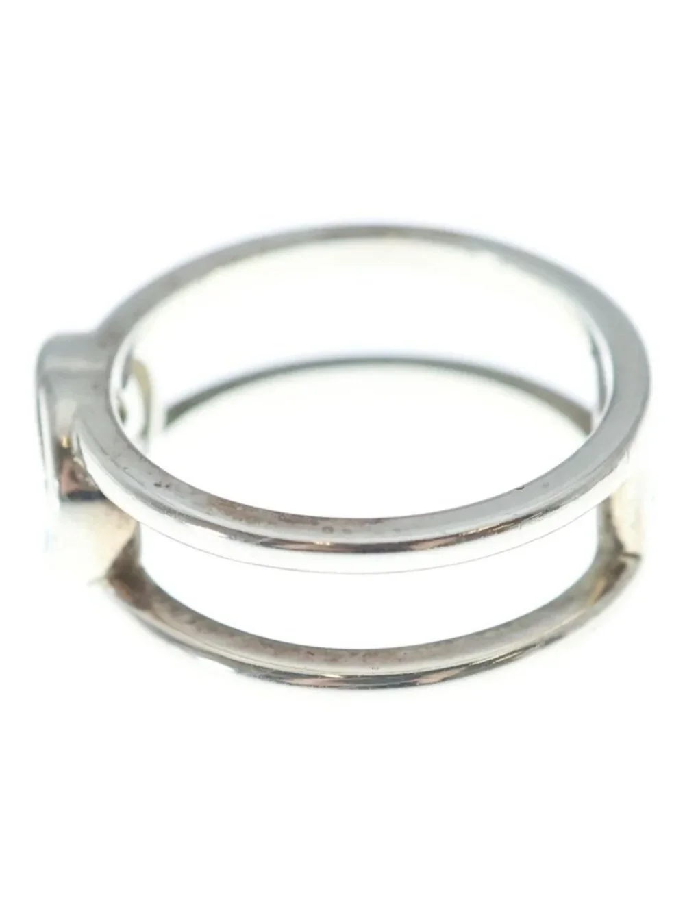 Gucci GG Interlocking Ring Logo Silver