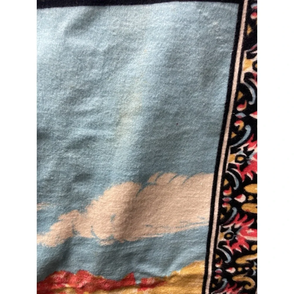Vintage Tiger Landscape Tapestry Cotton Wall Hanging 56x36