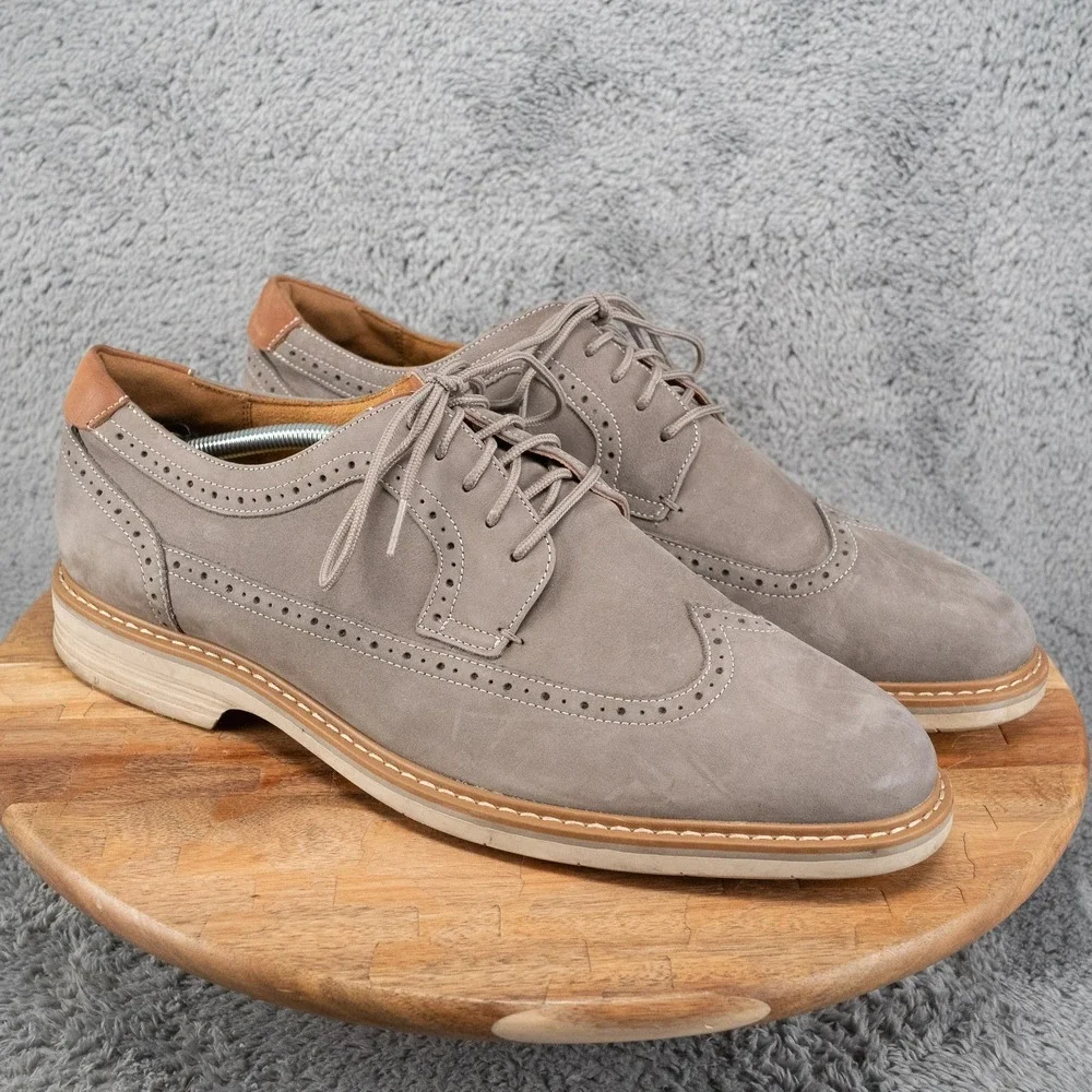 Florsheim Men's Norwalk Wingtip Oxford Gray Dress Shoe Size 13 M