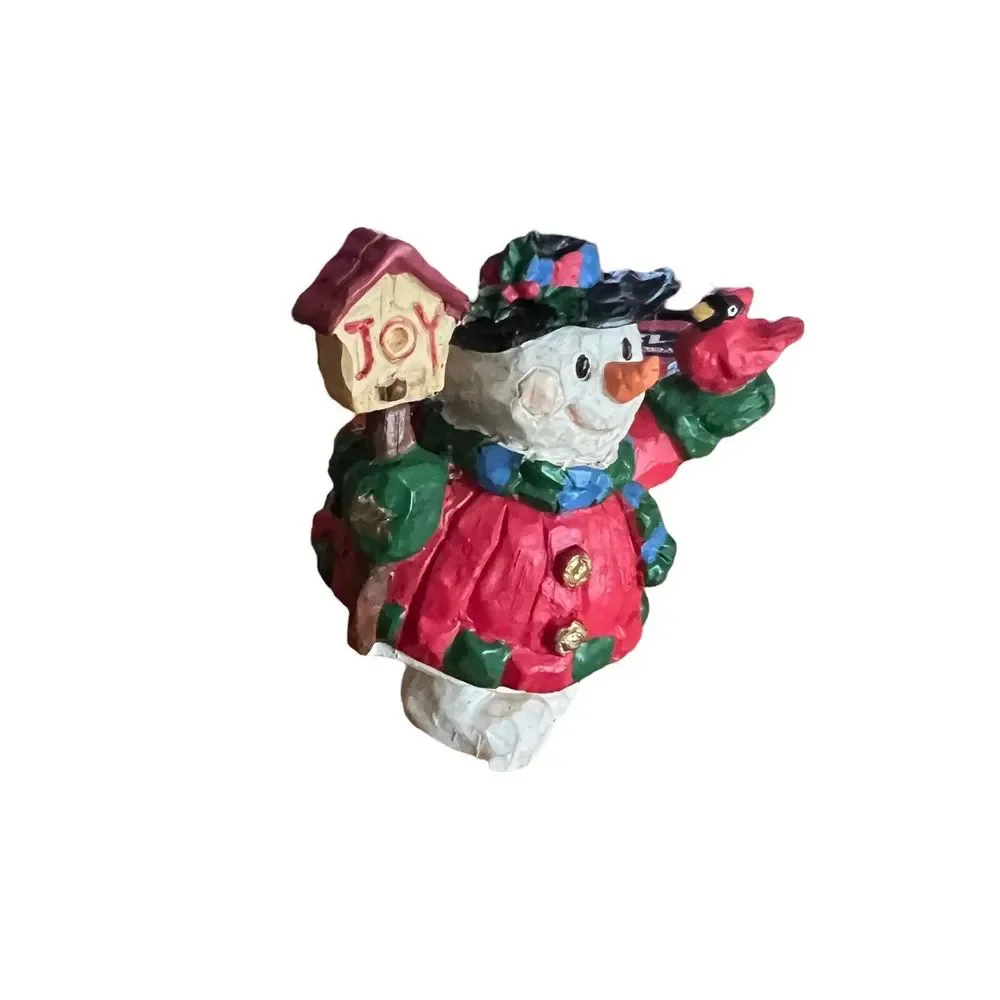 Snowman 3x2.5 Christmas‎ Tree Ornament Moving Legs Red Bird Birdhouse Winter