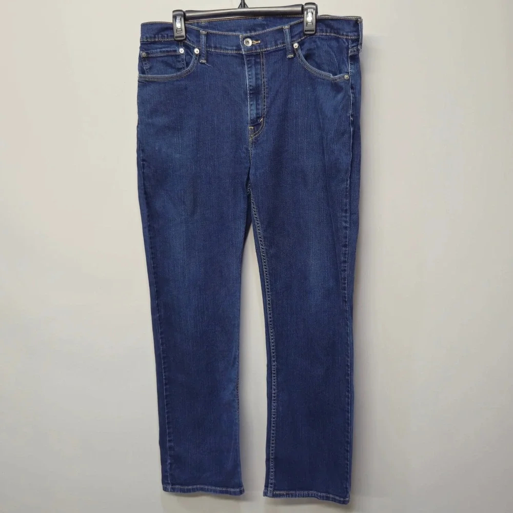 Levi's 514 Jeans Men Size 38x32 Dark Wash‎ Straight Fit Stretch Classic Capsule