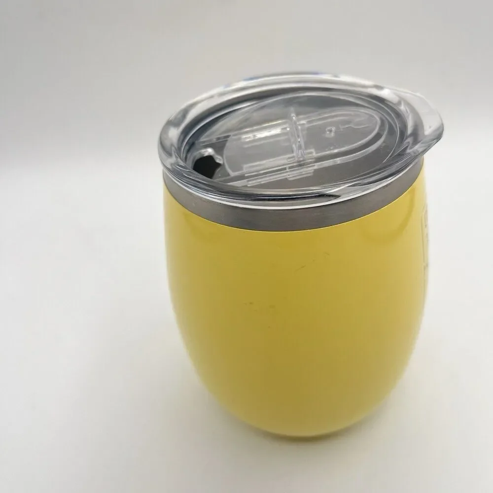 BRUMATE UNCORK'D INSULATED WINE TUMBLER 14OZ WITH LEAKPROOF LID Yellow