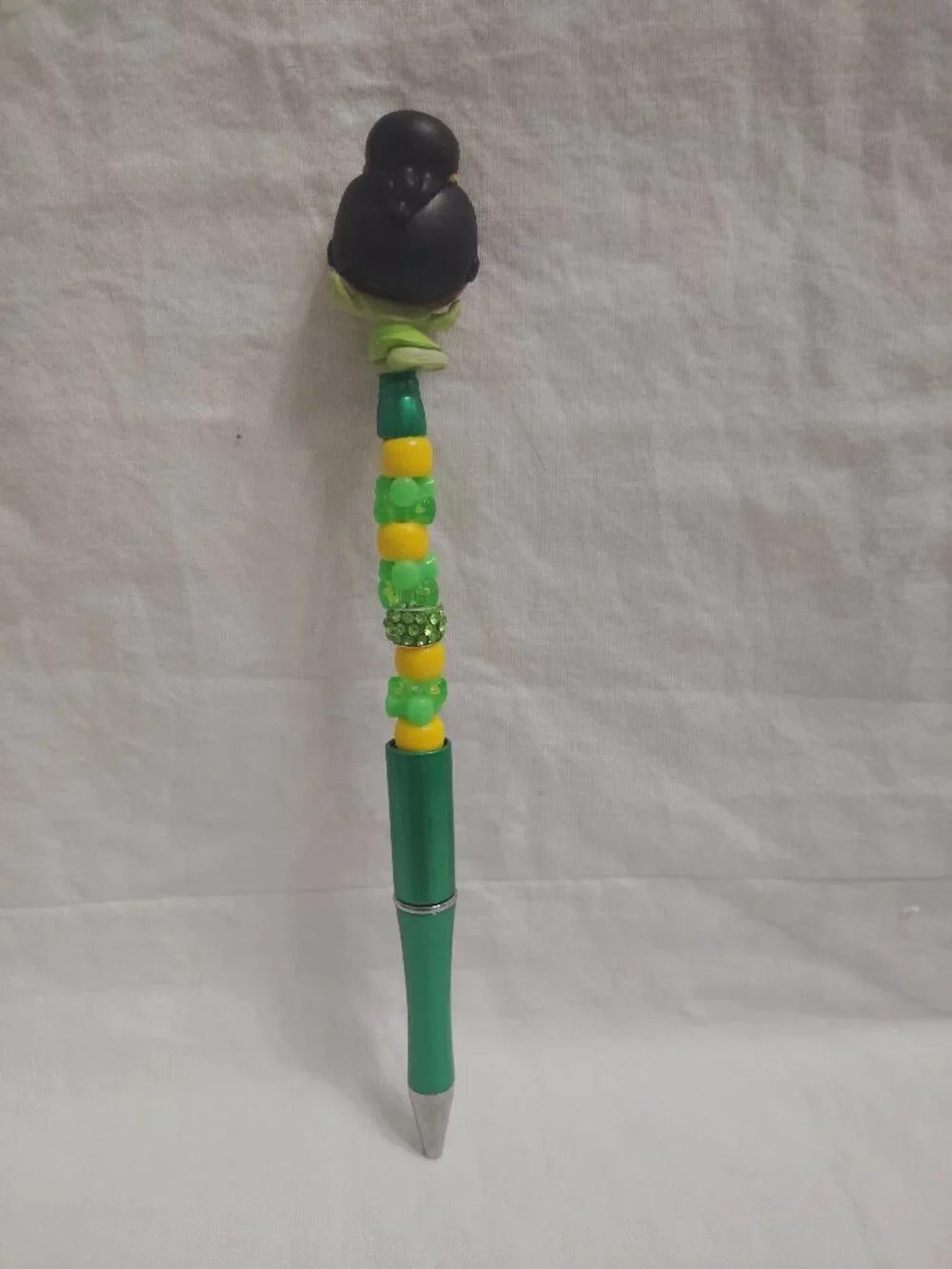 Disney Doorable Dancing Princess Tiana Handmade Beaded Pen