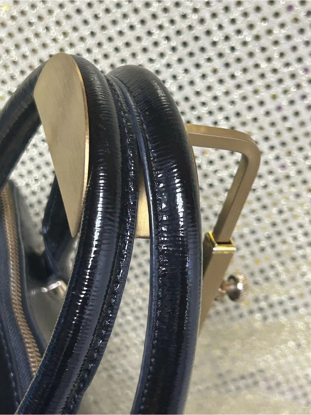 kate spade NY Bixby Place Carli Black Patent Leather Satchel Approx. 11 x 9 x 5
