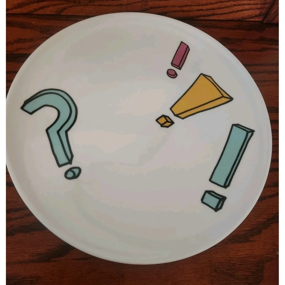 IKEA Spridd Punctuation Marks‎ Pattern Dinner Plate 11