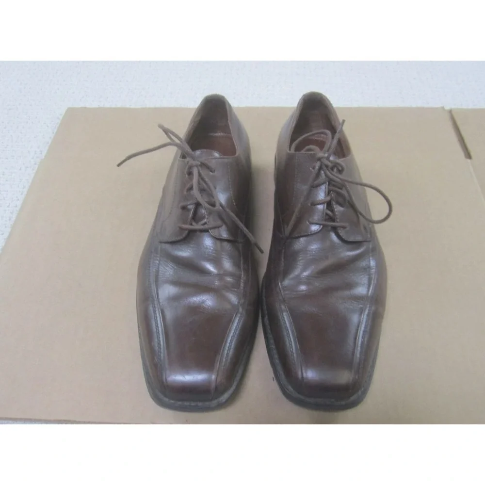Johnston Murphy Shoes Mens 10.5W Brown Harding Panel Oxford Bicycle Toe Lace‎ Up