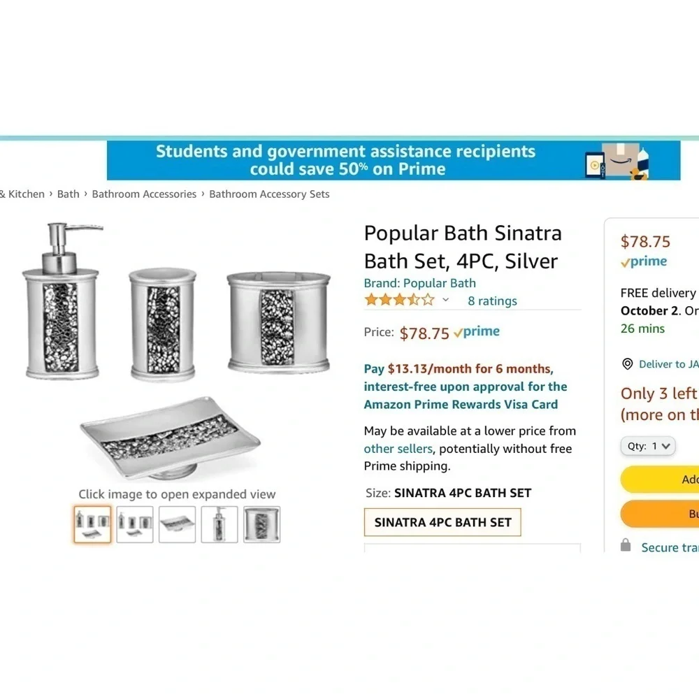 Popular Bath silver popular
