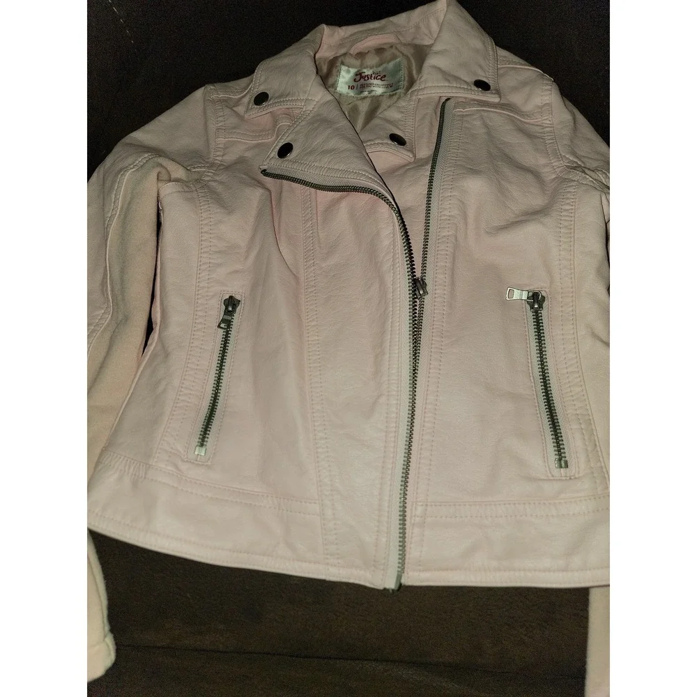 Justice leather smoke jacket