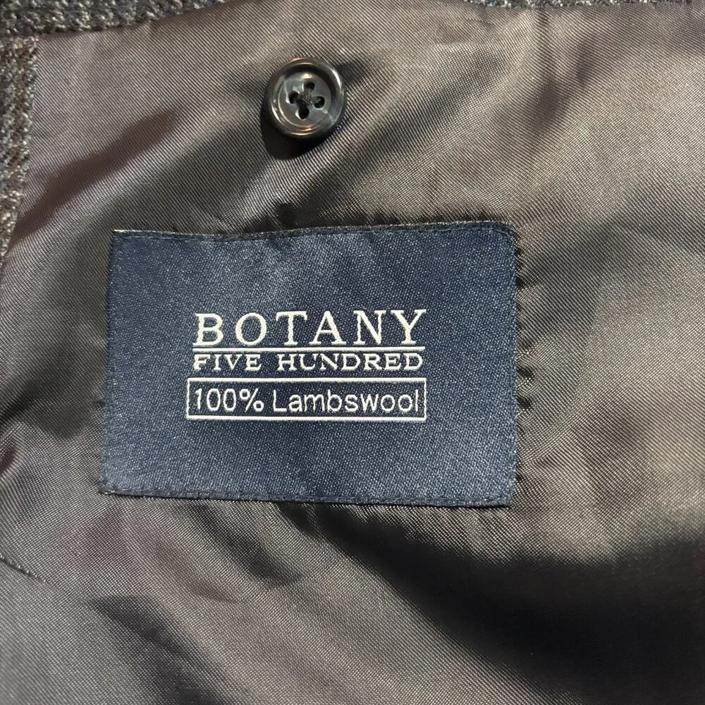 Botany 500 Lambswool Blazer Sports Coat Navy Tweed Single Breasted Mens Size 48R