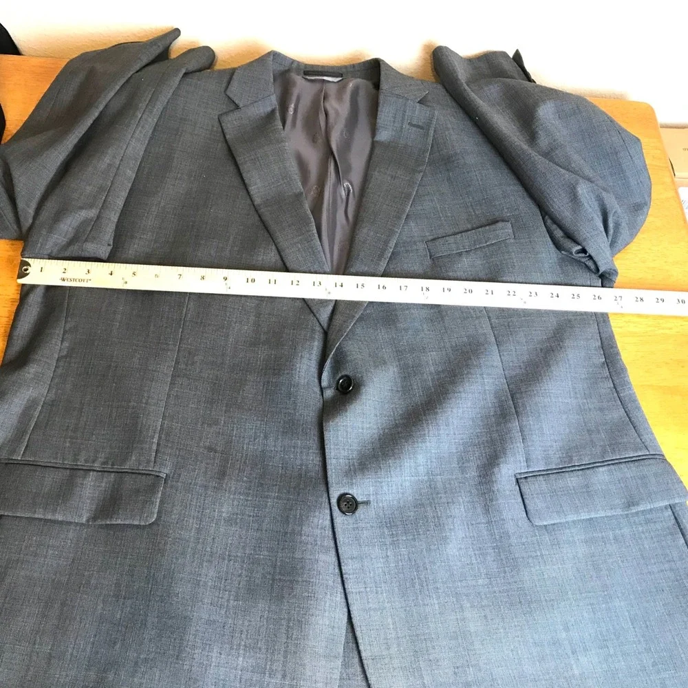Lauren Ralph Lauren‎ Men's Grey 100% Wool Jacket Blazer Size 52L