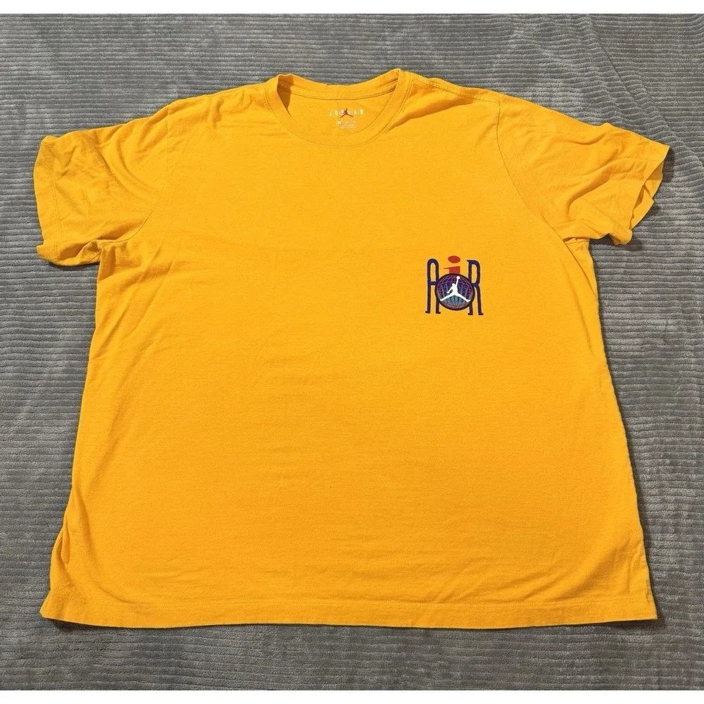 Air Jordan Brand‎ Men's Big Jungle Logo Orange T-Shirt Size Xxl