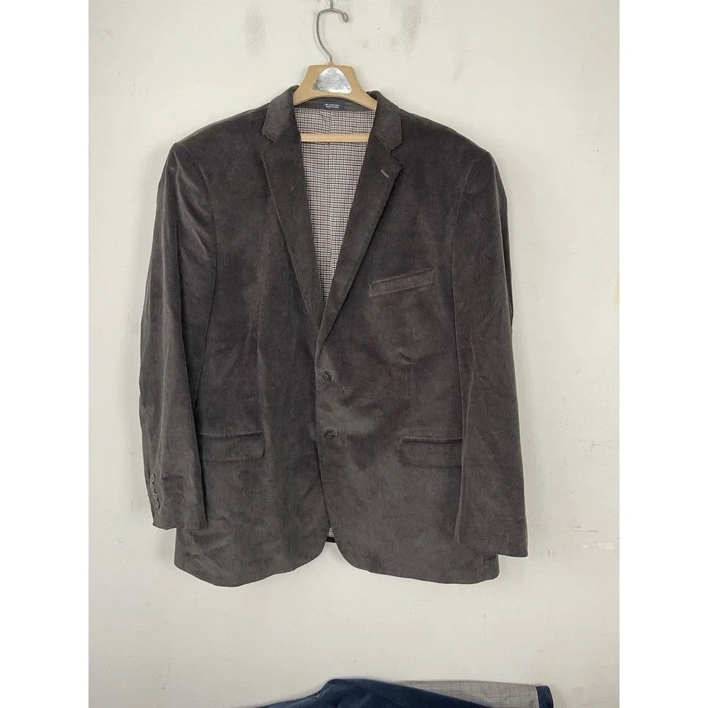 Saddlebred Mens Blazer 52 Brown Corduroy‎ Sport Coat Rustic Fall Country Evening
