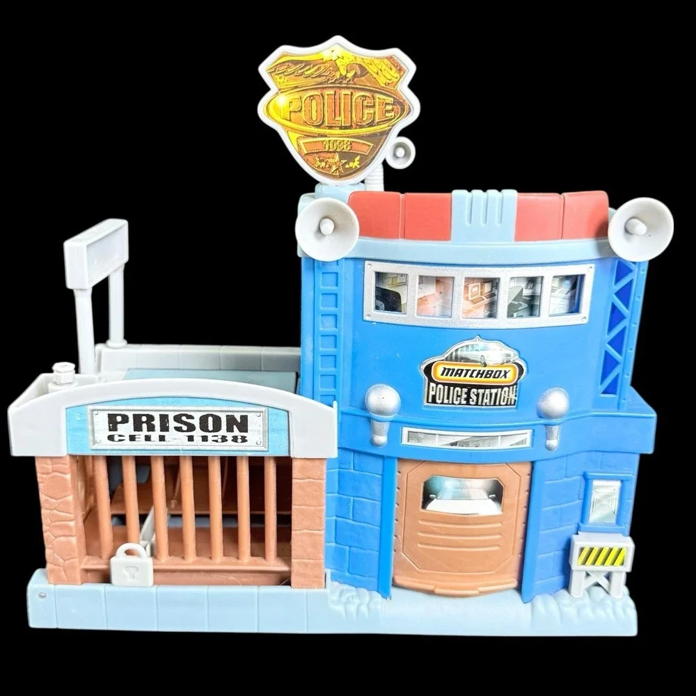 Matchbox Police Station Prison Toy Car Building 2003 Mattel‎