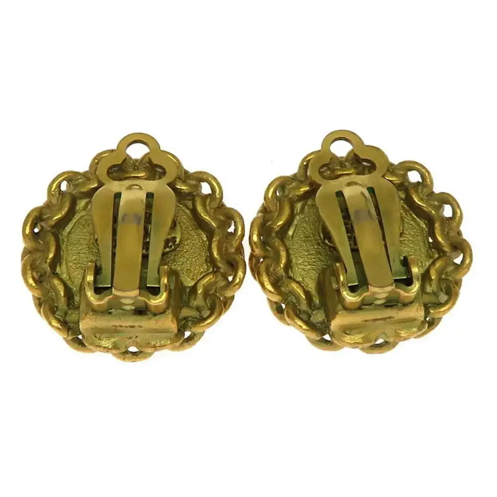 CHANEL green earrings