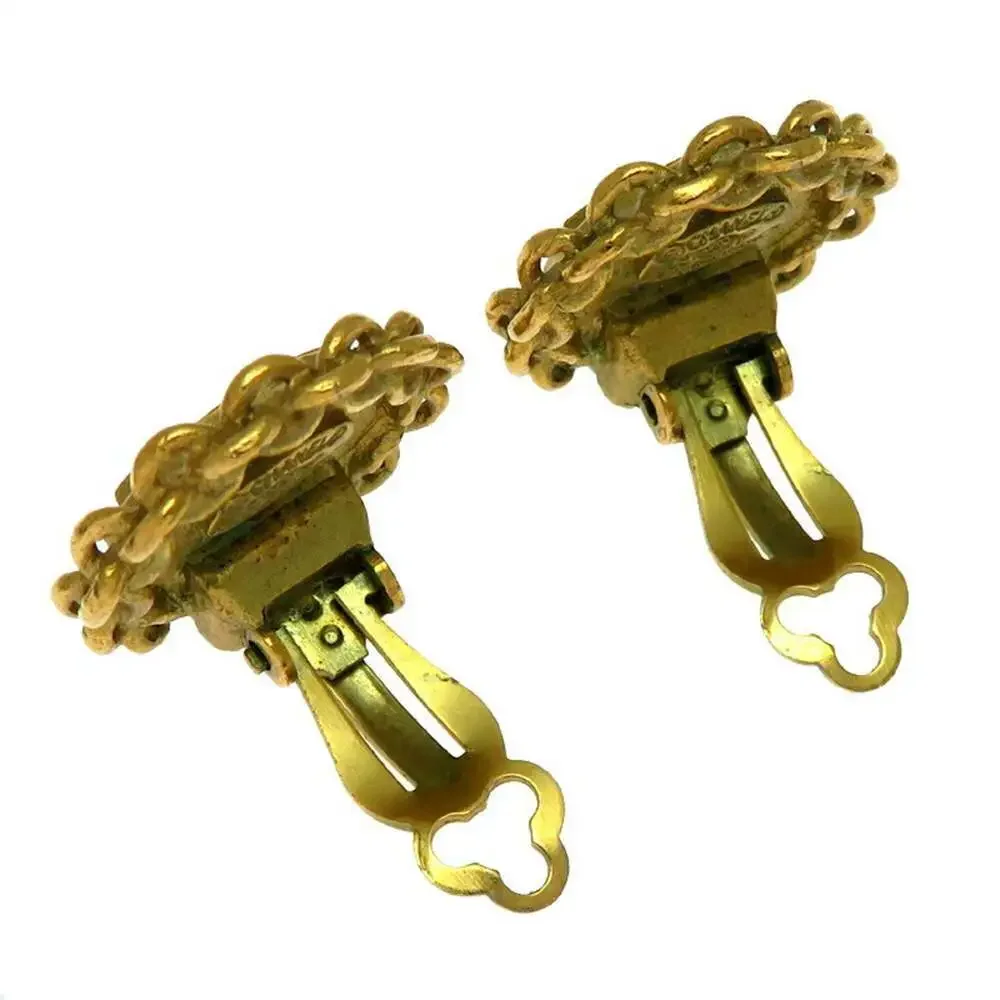 CHANEL green earrings