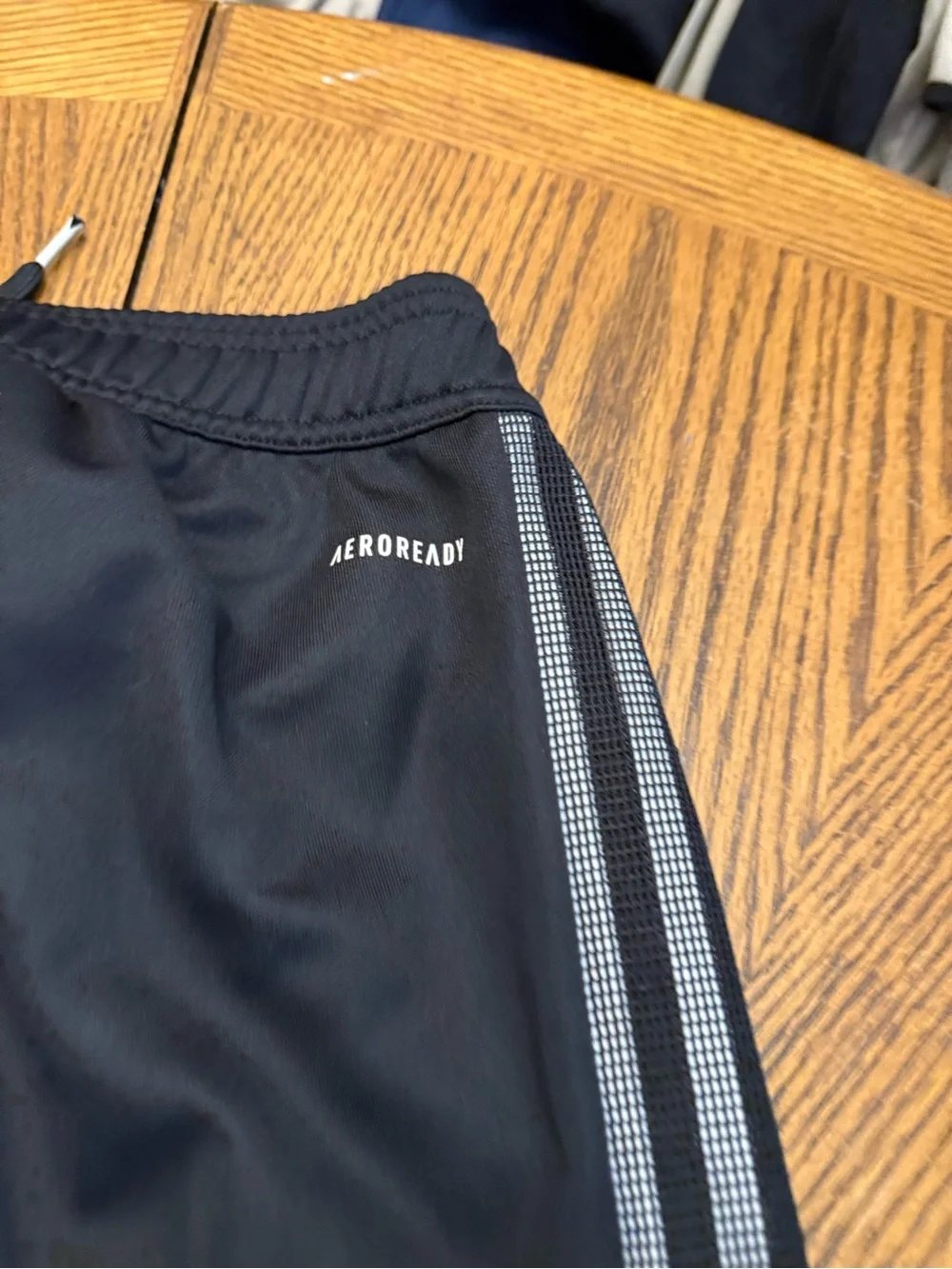adidas Black Joggers with White Side Stripes