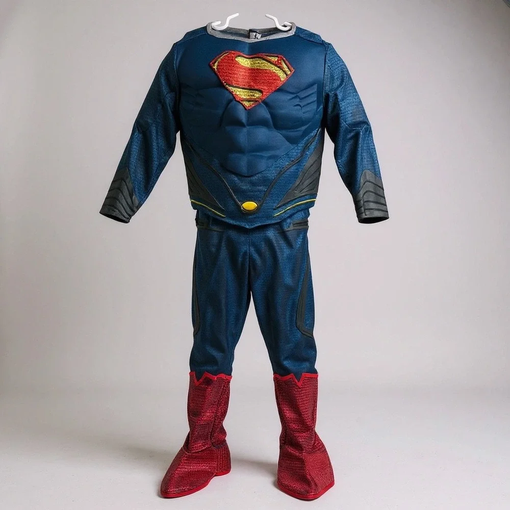 Rubies Superman Man‎ of Steel Jumpsuit Costume Kids Small DC Comics