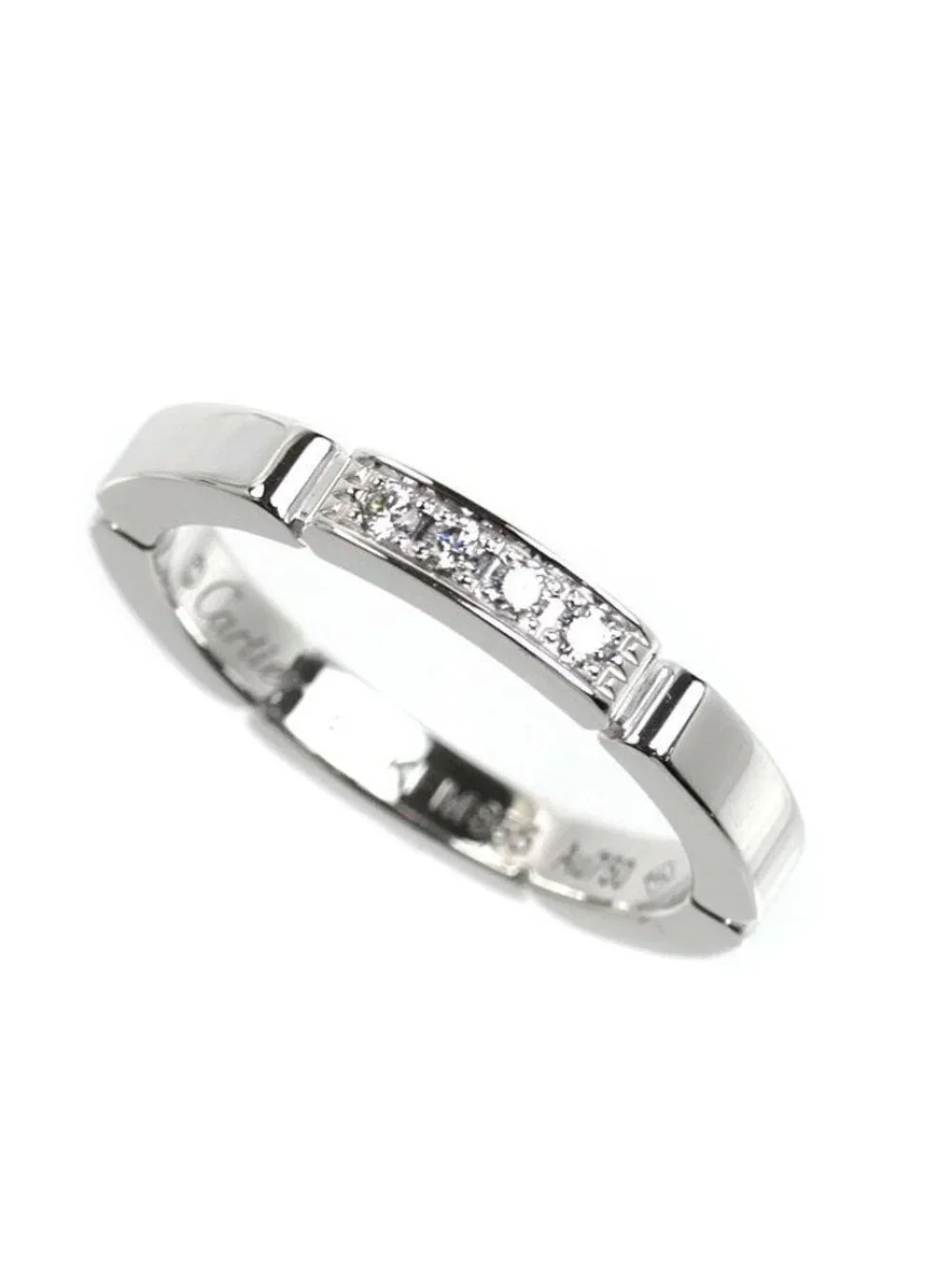 Cartier 18k White Gold Maillon Panthere Diamond Ring