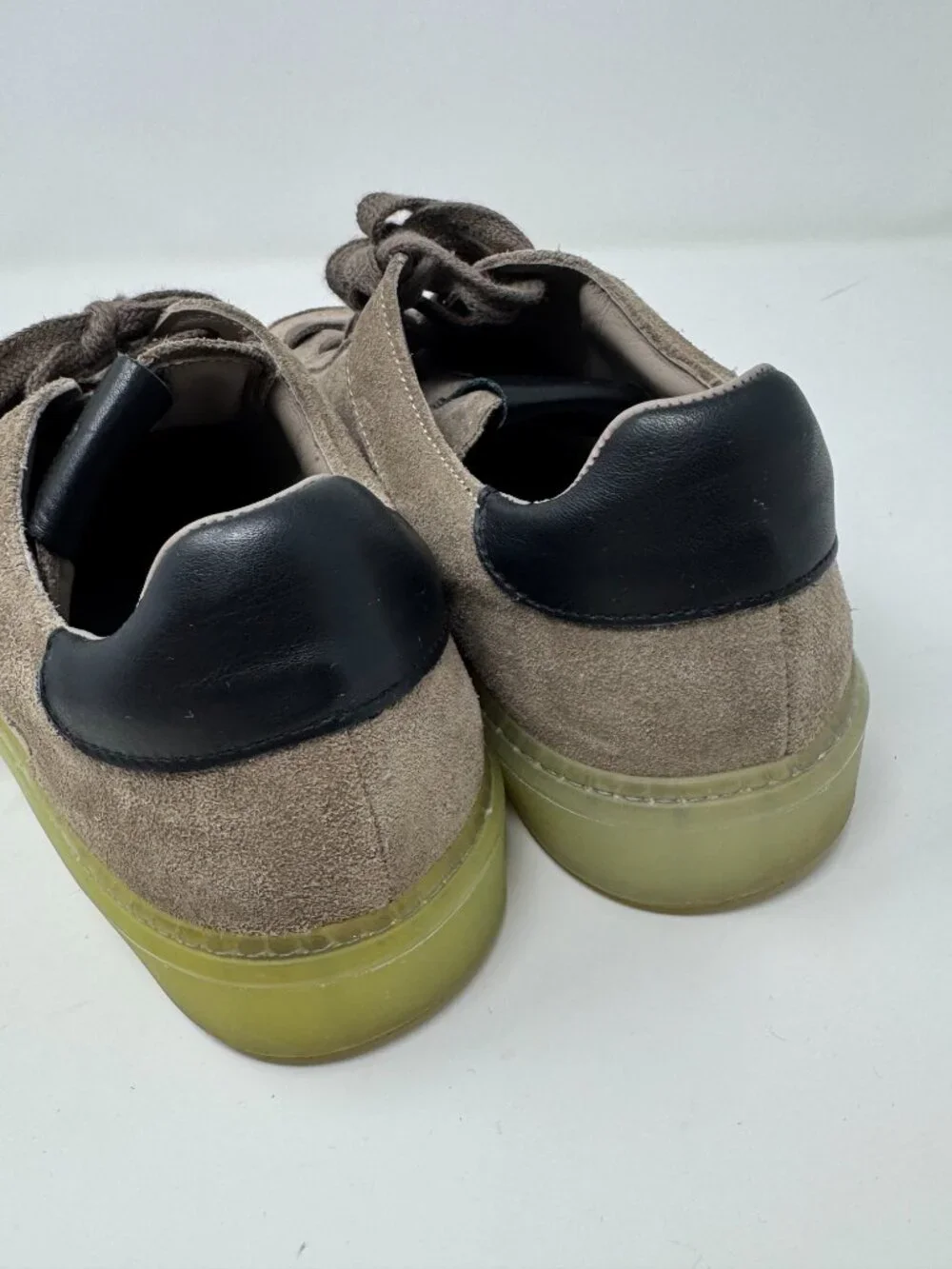AllSaints Made in Portugal Suede Sneakers EU 40 Gray Taupe Gum Sole Casual Shoes