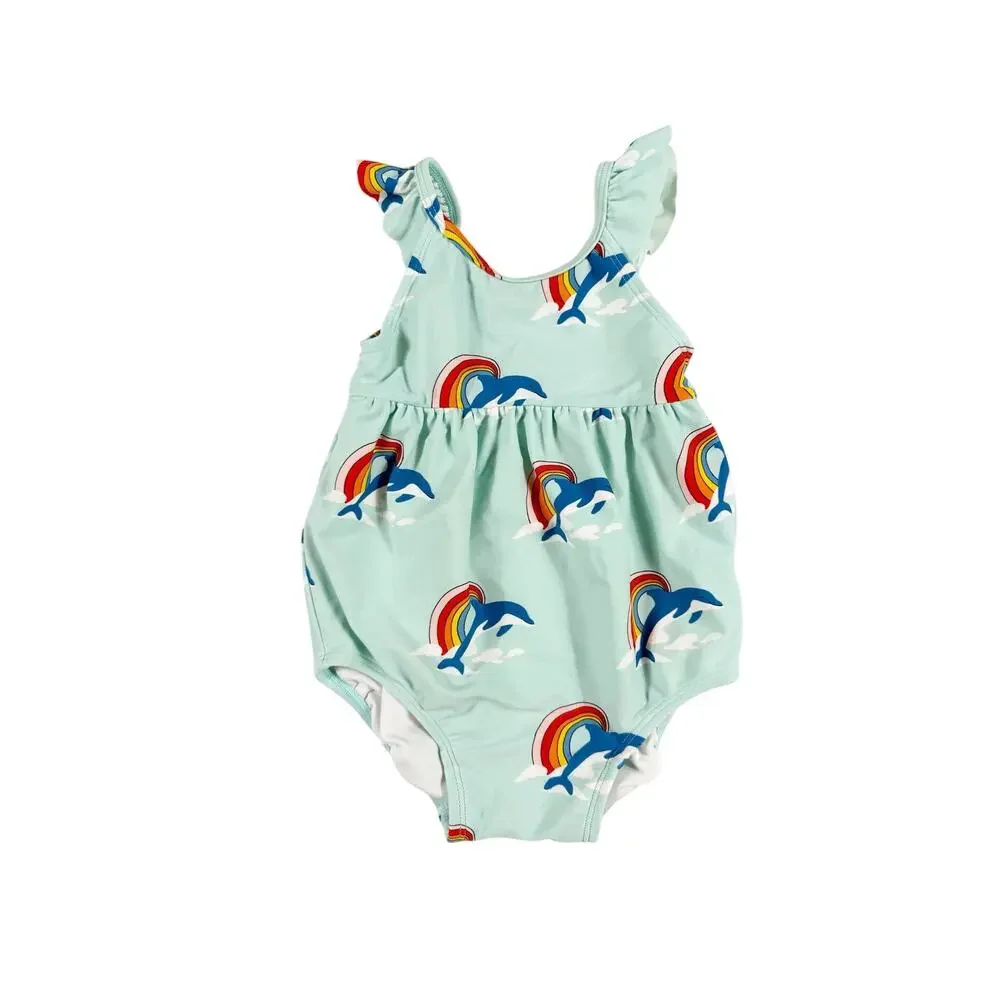 Hanna Andersson Dolphin Rainbow One-Piece Swimsuit 12–18 Months