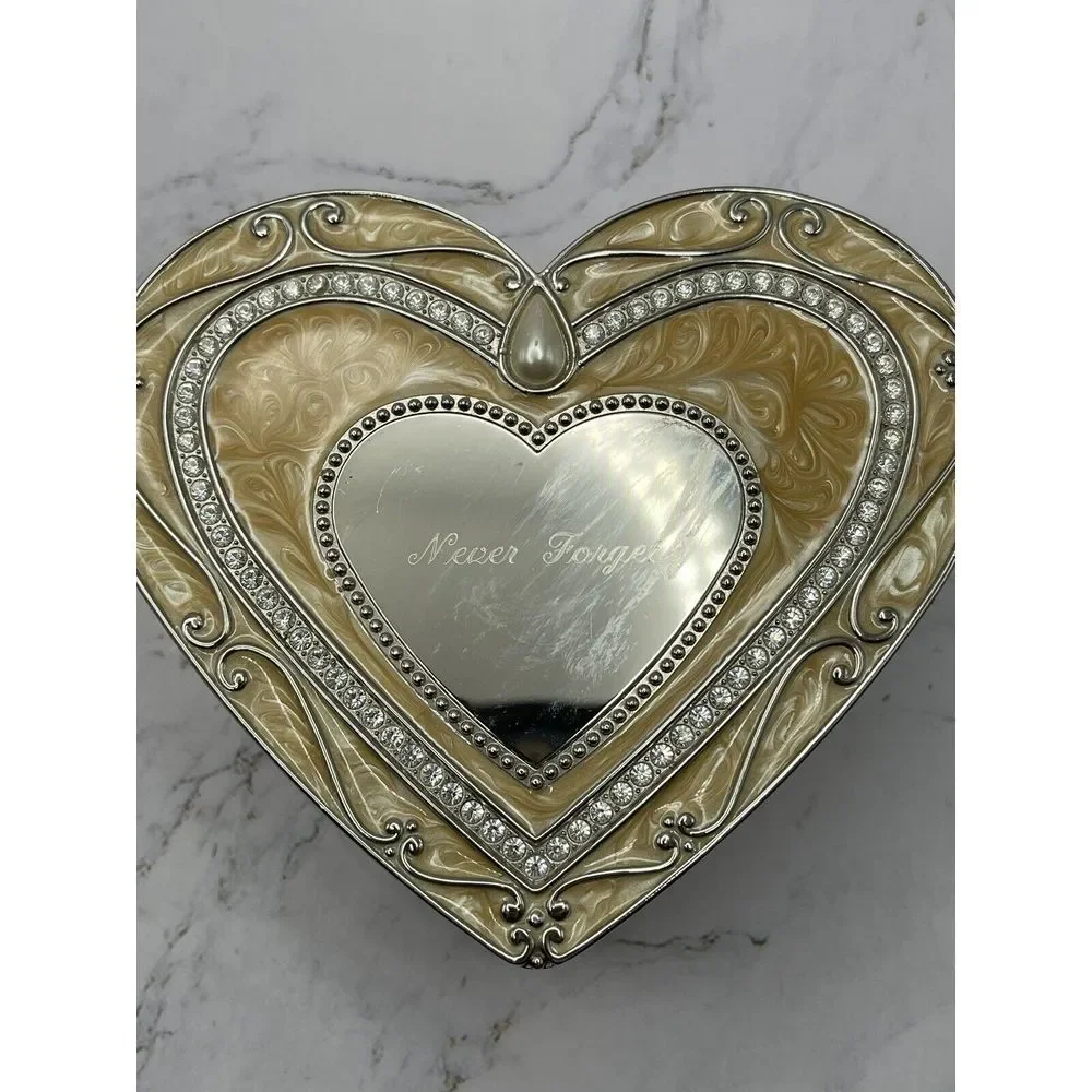 Things Remembered Regal Elegance Heart Keepsake/Jewelry Box w/Swarovski Crystals
