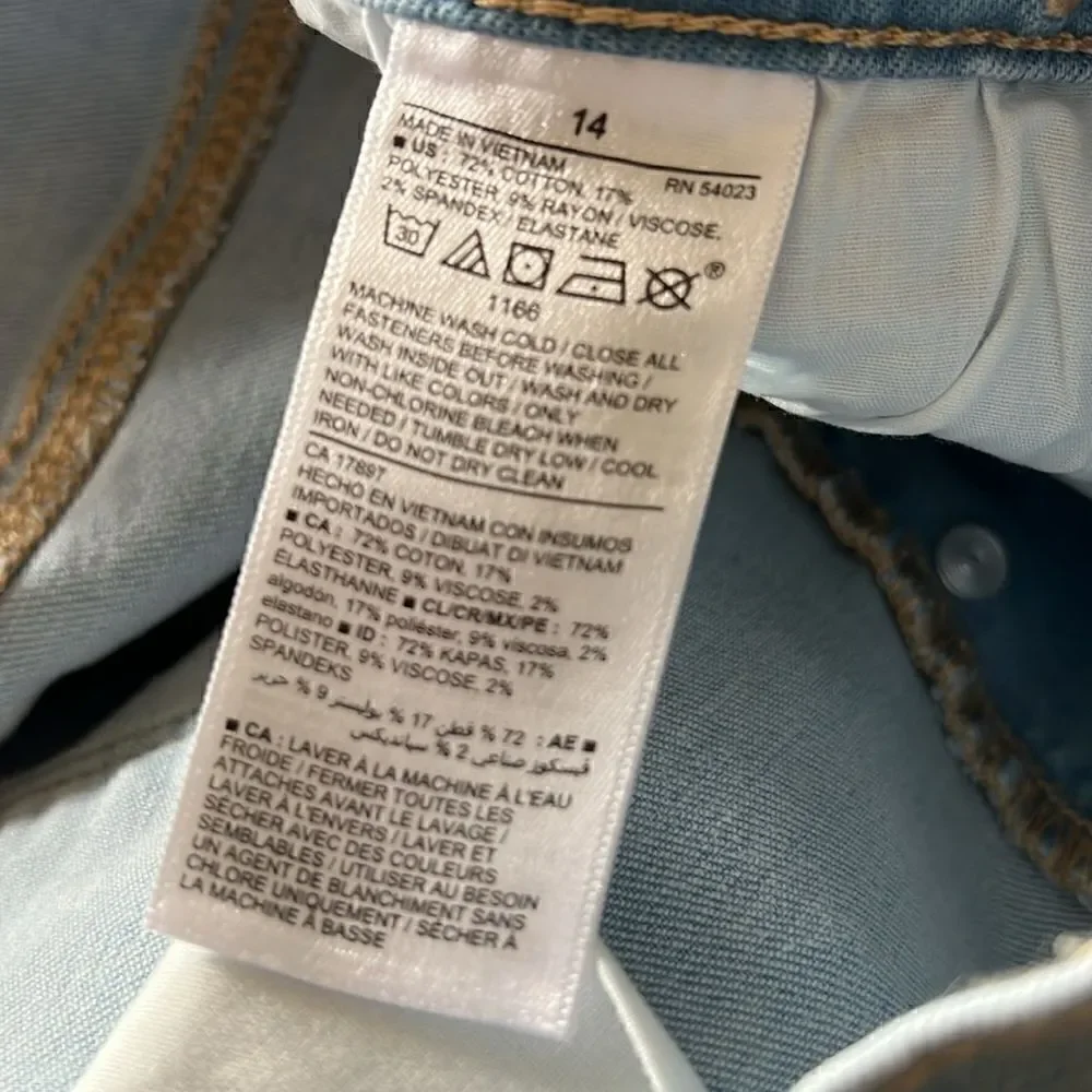 NWT Old Navy Girl's Sz 14 Rockstar Super Skinny Jeggings High Rise Light Wash