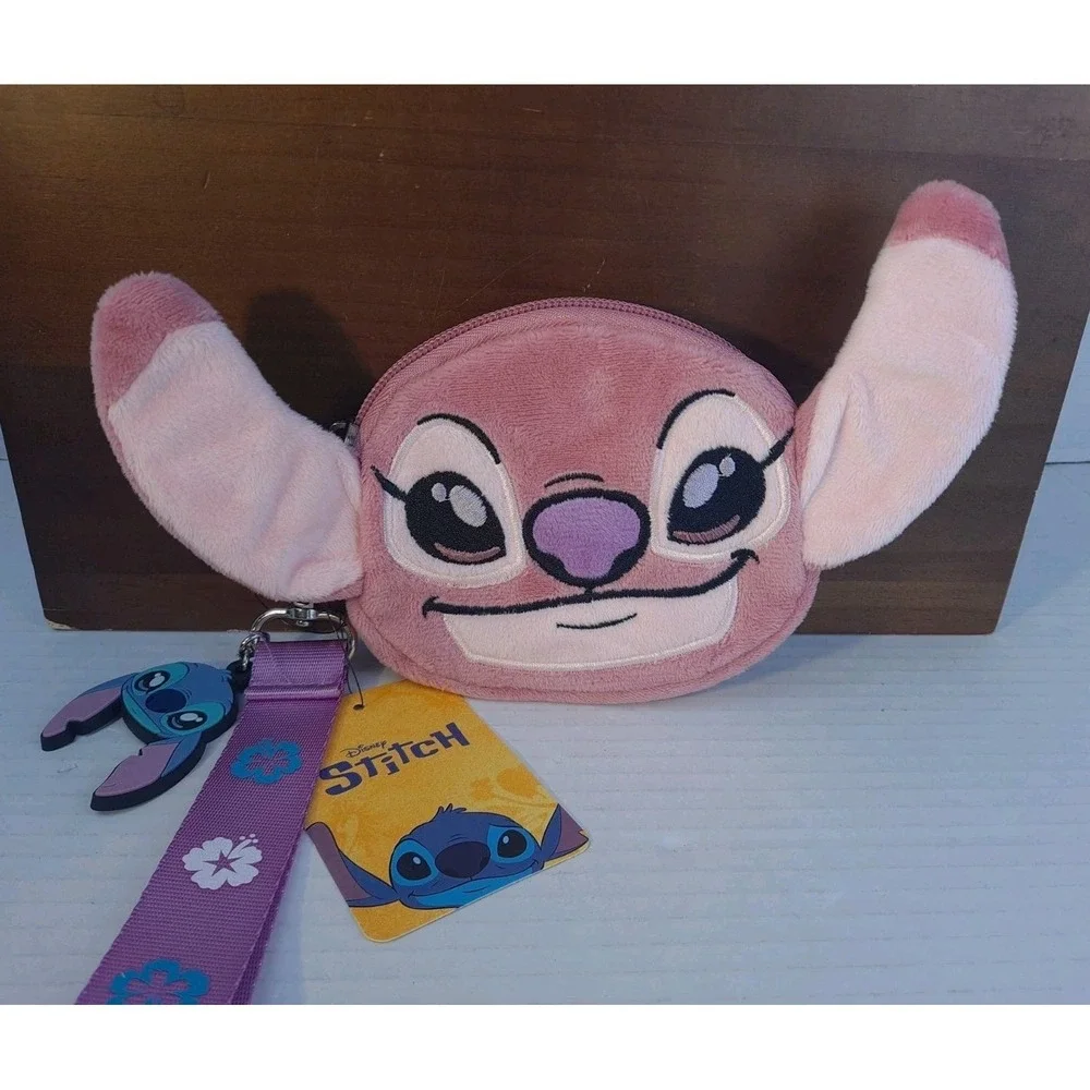 Bioworld Lilo & Stitch Angel Coin Purse With Charm Wristlet