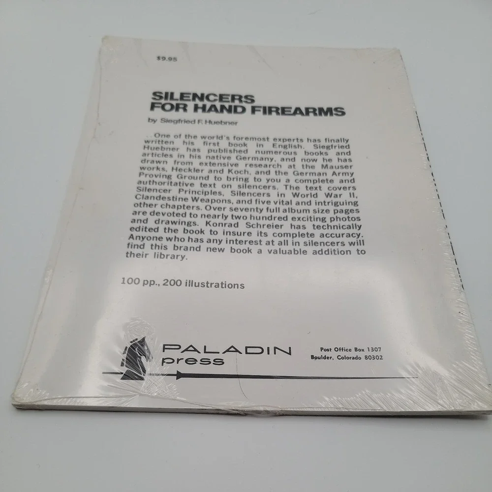 New‎ In Package Silencers For Hand Firearms by Siegfried F. Huebner Vtg PB  1976