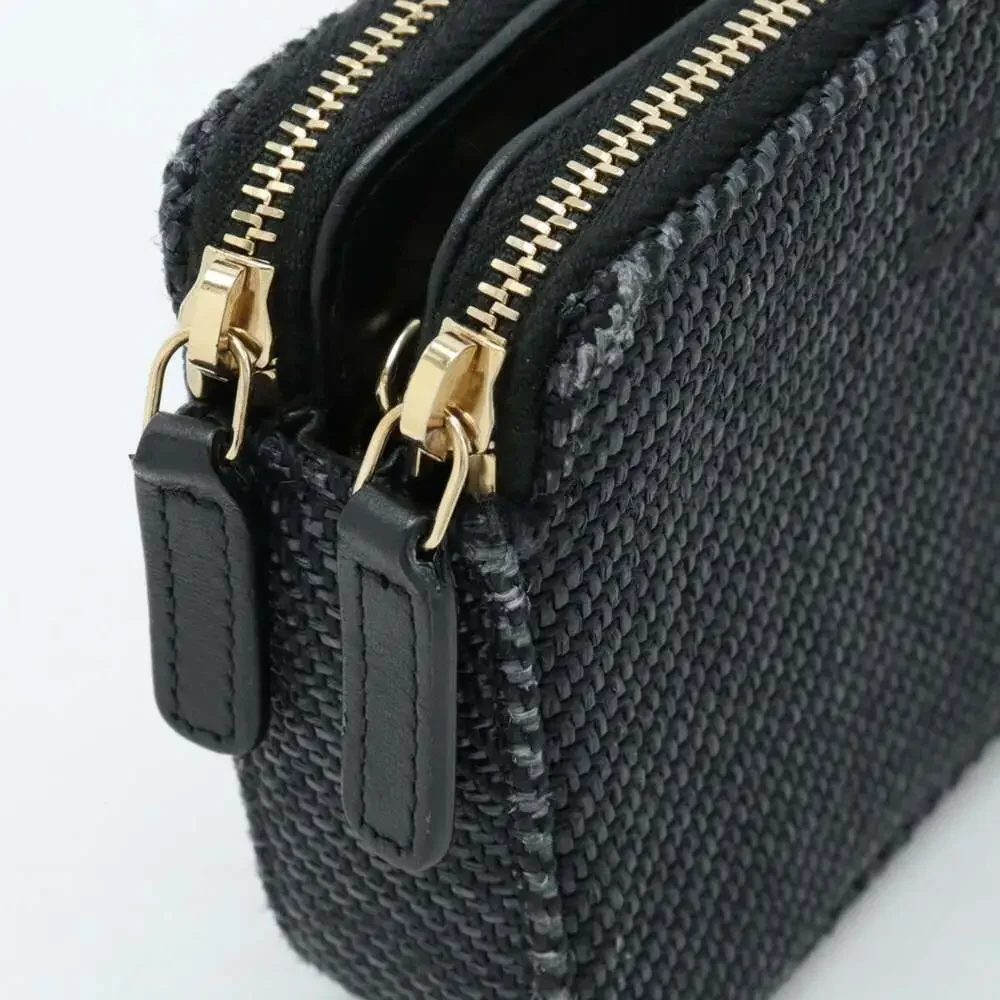 CHANEL blue leather