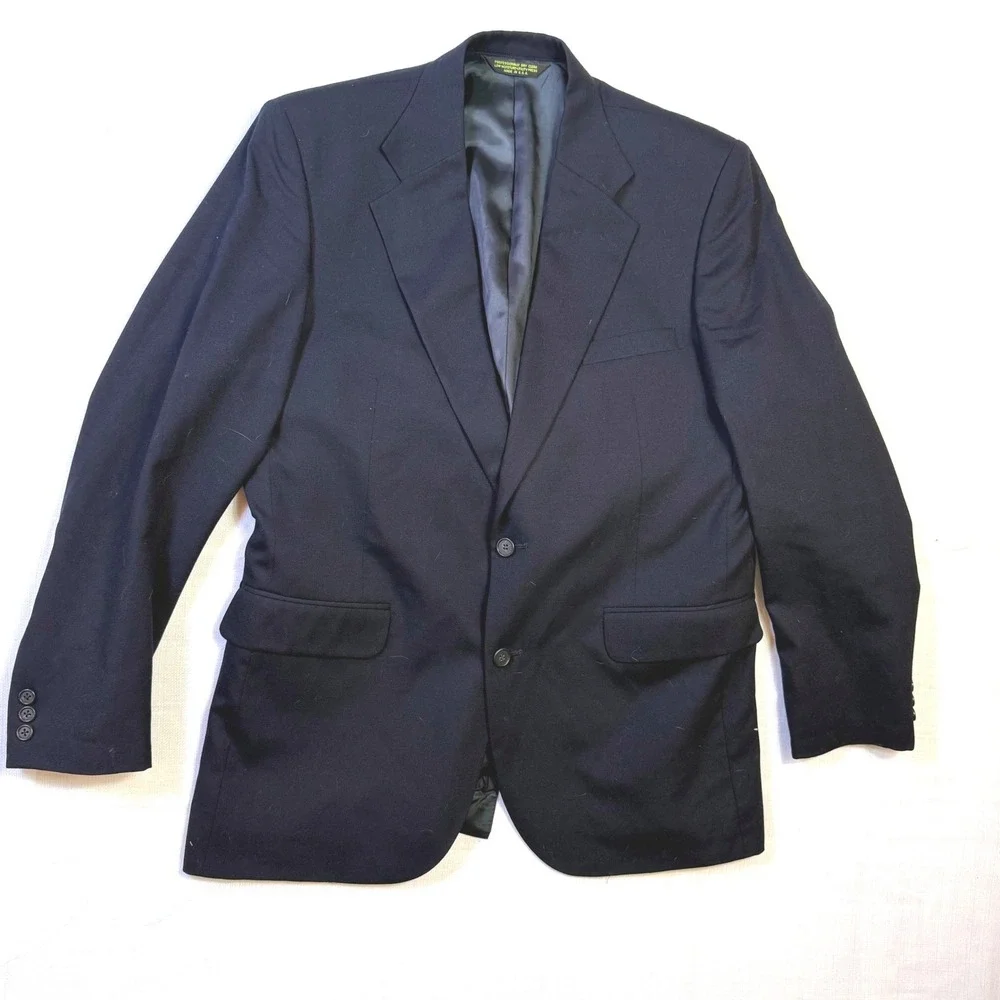Sturbridge Classics Men's Wool Blazer USA Made‎ Navy Sport Coat 46R