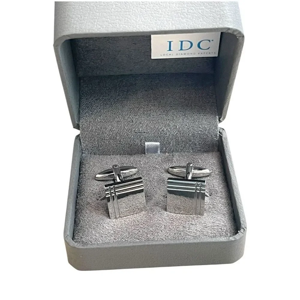 CHISEL Stainless Steel Polished Cufflinks in Box NEW