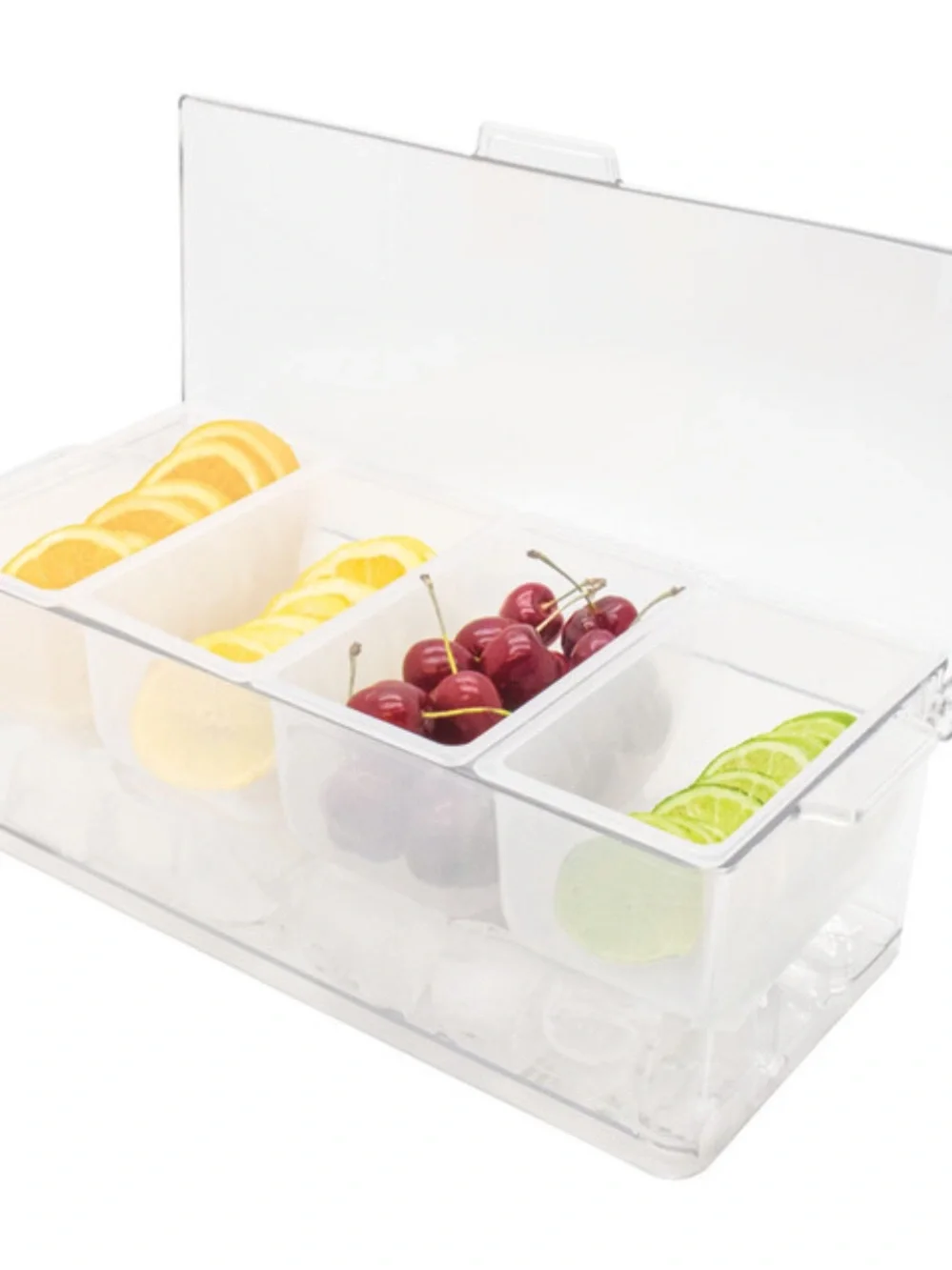Crofton Clear Condiment Caddy with Removable Trays - Clear